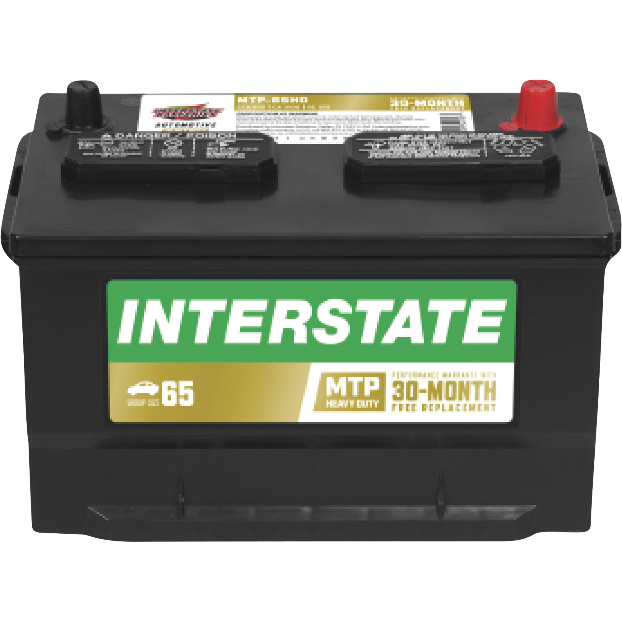 Interstate Batteries Automotive Battery, Group Size 65, 12 Volt, Sealed Lead Acid, Model# MTP-65HD